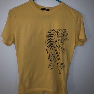 Mustard yellow tiger brandymellvile shirt